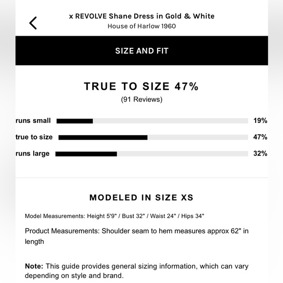 House of Harlow 1960 | Shane Dress in Gold & White - Picture 5 of 5